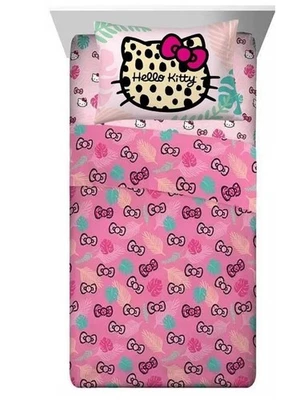 Juego de sábanas de microfibra para niños Hello Kitty "Wild Jungle" - W1008021295, W3147596365 Foto 1 de 4