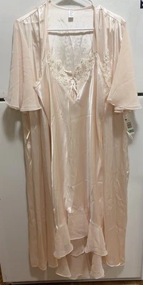 Vestido de noite rosa vintage e roupão tamanho pequeno rosa Kmart novo com etiquetas sem cinto/gravata - Imagem 1 de 4