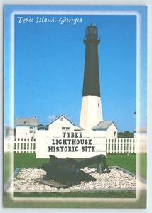 Postal Faro de Tybee Sitio Histórico Fort Screven Isla de Tybee Georgia - Imagen 1 de 3