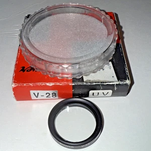 Bower V-28 28mm UV Filter All Glass Metal Rim NOS Made In Japan - Picture 1 of 3