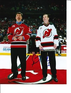 NEW JERSEY DEVILS BERNIE NICHOLLS SIGNED CEREMONY 8X10 - Picture 1 of 1
