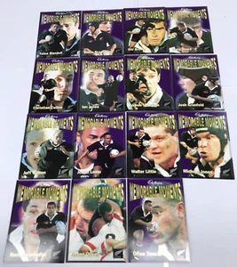 1998 New Zealand CADBURY ALL BLACK COLLECTOR CARD COMPLETE CARD SET (15) - Picture 1 of 8