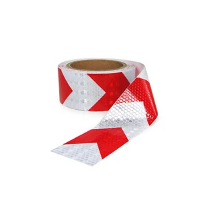 Signalband Markierungsband Absperrband selbstklebend reflektierend rot weiß 40m - Bild 1 von 6