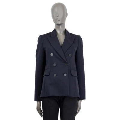 66064 Auténtico ISABEL MARANT Azul y Borgoña Lana RAYAS Blazer Chaqueta 34 XXS Foto 1 de 4