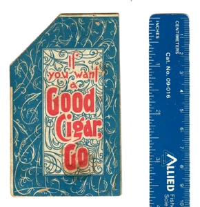 1890s DieCut BiFold Ad-Spread Yourself and Smoke General Arthur Cigar-Free Ship - Picture 1 of 4