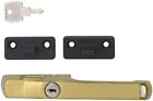 Yale P-115-PB Lockable Window Handle, Surface Fixed Handle, Lock in Both Closed