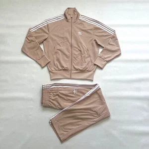 $160 NWT ADIDAS Men's Firebird Tracksuit Beige Set Jacket Pants Joggers SMALL - Picture 1 of 12