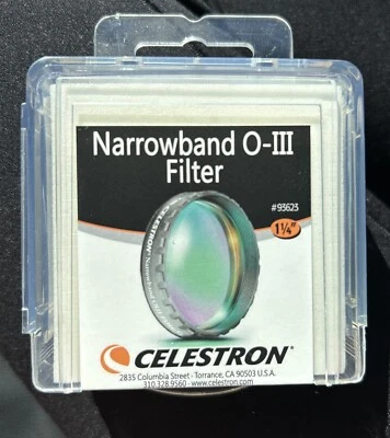 Celestron 1.25" Oxygen III Narrowband Filter #93623 - Image 1 of 4