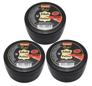 12x 250ml tecur Edel Schuh Politur Schwarz, Schuhcreme, Schuhpolitur, Schuhcremé - Bild 1 von 2