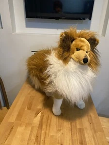 Melissa & Doug Jumbo Dog Plush Realistic Sheltie Collie Plush Toy 24" - Picture 1 of 9