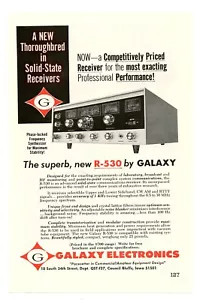 QST Ham Radio Mag. Ad New R-530 Receiver by GALAXY ELECTRONICS (3/68) - Picture 1 of 1