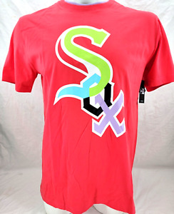 NEW Chicago White Sox MLB New Era Salmon Pink SS Crew Neck Tee Shirt Mens L