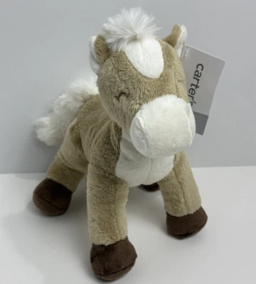NWT Carters Plush Tan Beige Brown White Horse Pony Baby Toy Stuffed Animal 67071 - Image 1 of 4