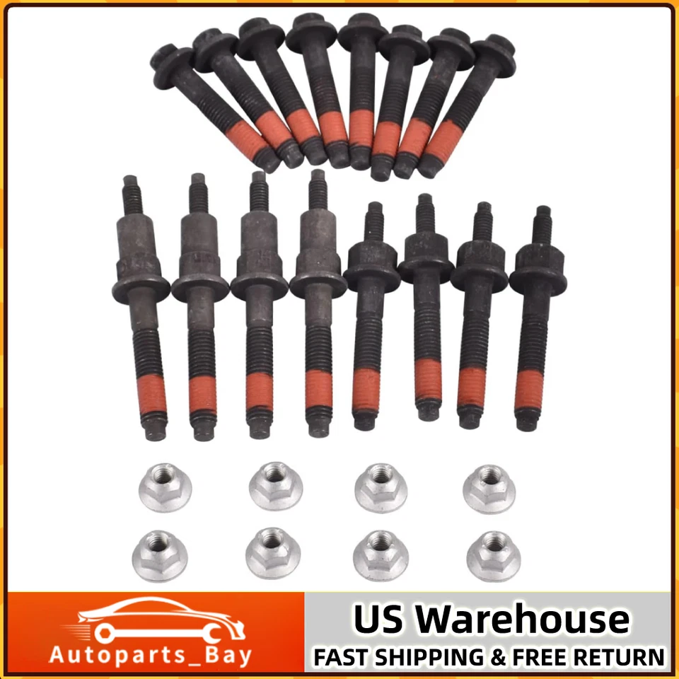 Kit de herrajes de perno colector de escape tuerca de perno para 99-09 Dodge Chrysler Jeep 4,7 L Foto 1 de 4