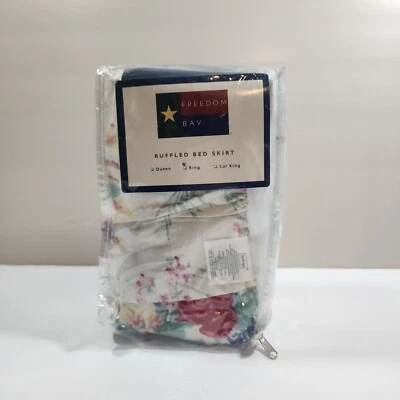 Falda de cama floral vintage Springs Americana King Cabbage Rose Cottage Core Foto 1 de 4