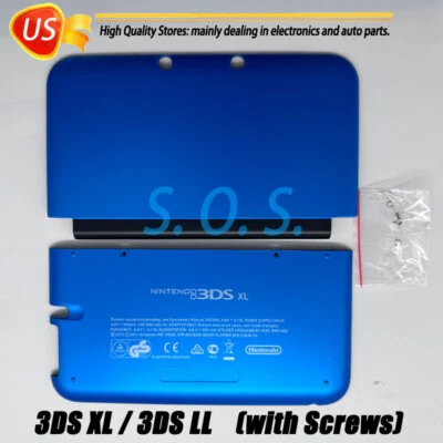 Replace For Nintendo 3DS XL/LL Old Console Front & Back Housing Shell Case Cover - Image 1 of 4