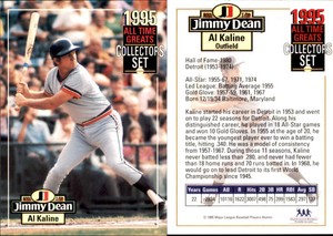 1995 Jimmy Dean All-Time Greats #NNO Jim "Catfish" Hunter - Excellent