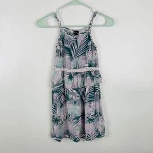 Art Class Girls Dress Size M 7/8 Floral Sleeveless Ruffle Vacation Tropical - Picture 1 of 5