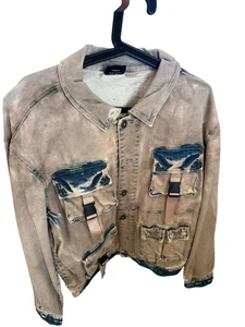 Men Jeans Jacket Smoke Rise Size Mesium - Picture 1 of 5