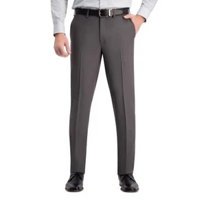 Haggar Performance Comfort Stretch Flat Front Dress Pant, Straight Fit 42 X 30 - Picture 1 of 5