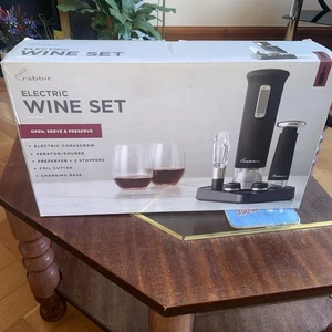 Rabbit 8-Pc Wine Tool Set Inc Rechargeable Electric Corkscrew, Aerator etc.. - Picture 1 of 3