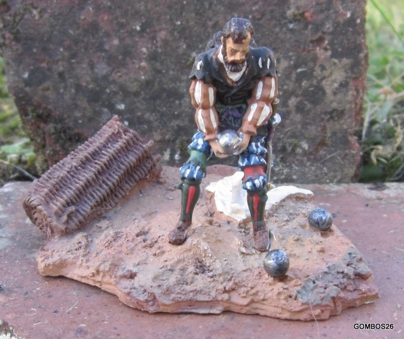 FIGURINE  ARTILLEUR  LANSQUENET  COULEUVRINE XVIème SIECLE - DIORAMA  ATLAS - Photo 1/4