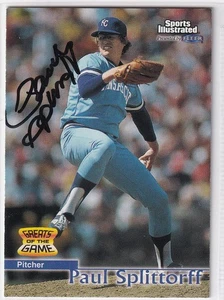 Paul Splittorff (Deceased) Fleer SI AUTOGRAPHED SIGNED CARD KC Royals - Picture 1 of 1