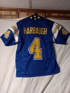 Jim Harbaugh Football Jersey Mens Large Custom Great Condition Stiched patches - Picture 1 of 15