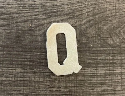 Vintage White Felt Letter “Q” Patch - Image 1 of 2