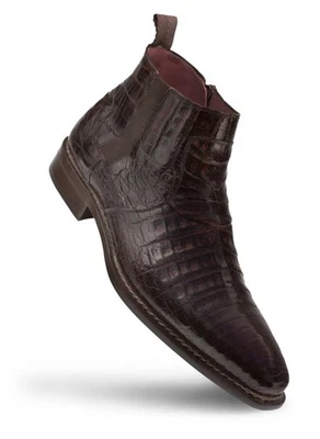 BOTAS DE CUERO CON ESTAMPADO DE COCODRILO NEGRO Mezlan para hombre Talla 11 Foto 1 de 4