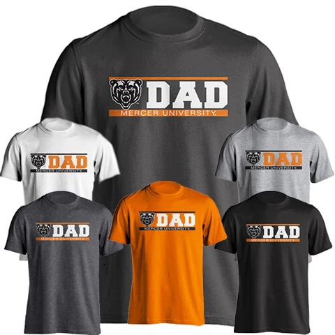 Mercer University Bears MU Dad Bars Logo Father Parent Short Sleeve T-Shirt Cover