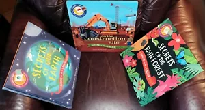 Lot 3 SHINE-A-LIGHT Books Kids SECRETS OF OUR EARTH, RAINFOREST, CONSTRUCTION - Imagen 1 de 7
