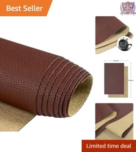 Faux Leather Sheet PU Fabric 54" x 23" Waterproof Durable for DIY Crafts Coffee - Picture 1 of 8
