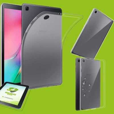 WIGENTO Für Samsung Galaxy Tab A 10.1 2019 T510 Transparent Hülle Tasche Cover + H9 Glas