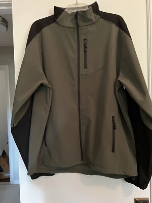 Black Diamond Jacket Mens 2XL, XXL Green Black Soft Shell Zip Fleece Lined - Image 1 of 4