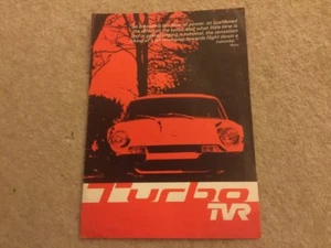 TVR TURBO CAR SALES BROCHURE OCTOBER 1976 FOR 1977 MODEL YEAR - Picture 1 of 3