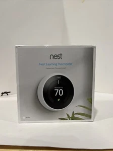 Google Nest Learning Thermostat BOX ONLY White NO THERMOSTAT - Picture 1 of 5