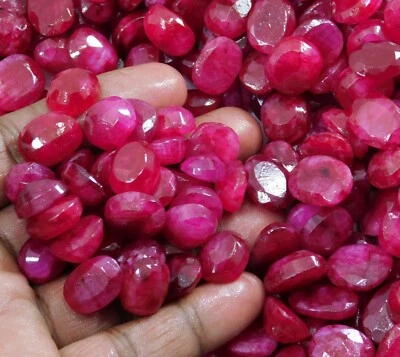 45.80 Ct Beautiful 100% Natural Burma Pink Ruby Oval Cut 4 PCS Gemstone Lot - Image 1 of 4