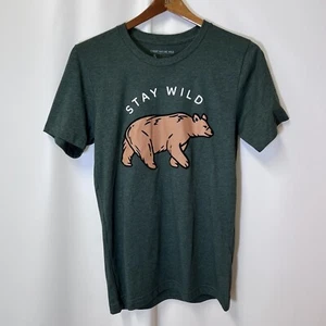 Keep Nature Wild Damen T-Shirt Small grün STAY WILD Bär Outdoor Natur - Bild 1 von 11
