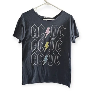 Women's AC/DC Short Sleeve Graphic T-shirt Medium Cotton Blend - Imagen 1 de 4