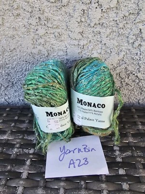 Monaco Crystal Palace Rayon Bamboo Nylon Acrylic 419 Dyelot 10 Green Variegated - Image 1 of 4