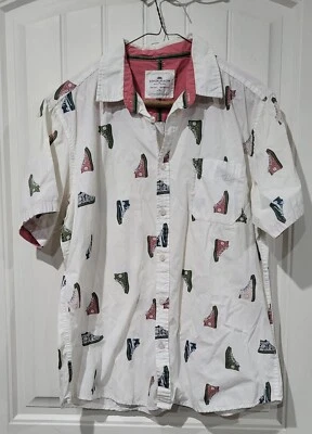 Ditch Plains Ricky Singh Mens Shirt Shoes Sneakers Short Sleeve Size L - Image 1 of 4