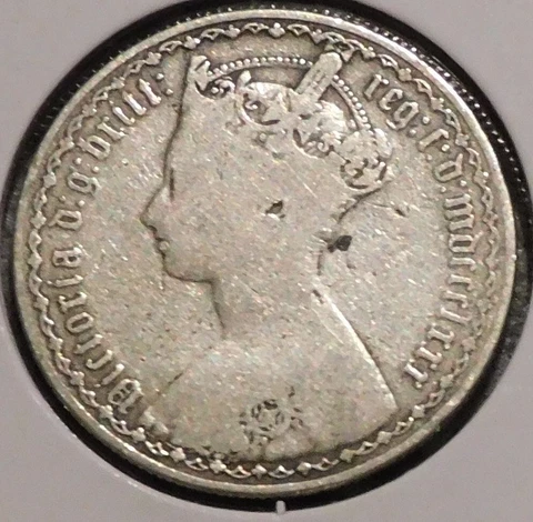 British Silver Florin - 1880 - Queen Victoria - $1 Unlimited Shipping Cover