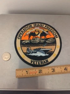 OPERACIÓN LIBERTAD IRAQUÍ Veterano Ejército Marina FUERZAS ARMADAS PARCHE BORDADO Bonito  - Imagen 1 de 6