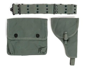 Vintage Italian Police Pistol Holster Set - Complete with Belt and Pouch - Picture 1 of 2