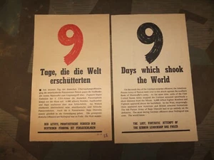 1944 Wehrmacht Flugblatt Alliierte Reich Wh WW2 Leaflet ZG105 9 Tage 404 - Bild 1 von 6