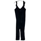 The Nines by Hatch Maternity Overalls Women's Size XL Black Velour Stretch Zip