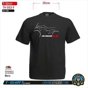 T-SHIRT Maglietta Personalizzata BMW R 1300 GS moto style nera TH GS3 9 - Picture 1 of 2