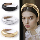 Padded Headband PU Leather Sponge Wide Headband Hair Hoop Accessories