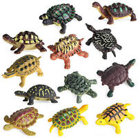 12 Pieces Sea Animal Turtle Action Figures Desktop Decoration Cognition